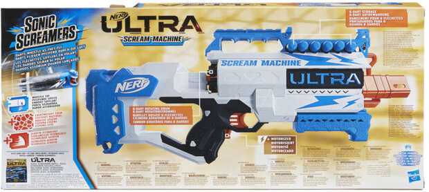 speelgoedpistool Ultra Scream Machine wit/blauw 13-delig