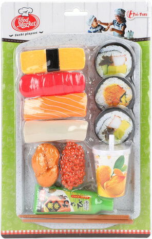 speelset Food Market sushi junior 28,5 cm 14-delig