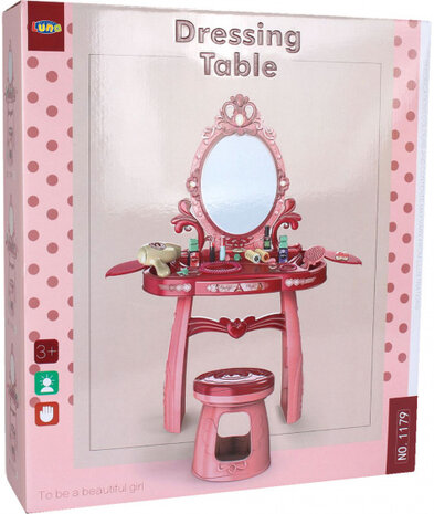kaptafel Beauty meisjes 44 x 76 x 24,5 cm roze 3-delig