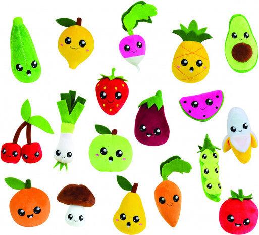 knuffelfruit Surprise Market junior pluche 4-delig
