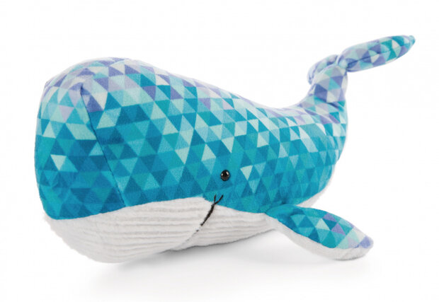 knuffelwalvis Atlantic Friends junior 22 cm pluche blauw