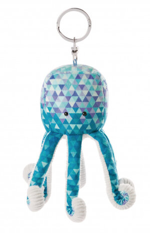 sleutelhanger Atlantic Friends octopus 10 cm pluche blauw