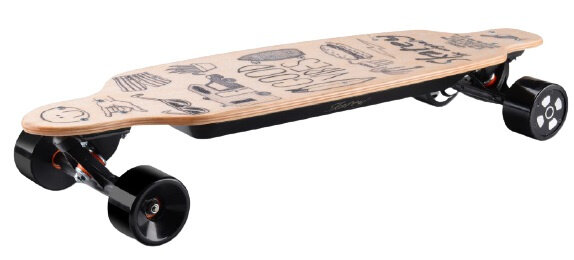 skateboard 2800 Lithium elektrisch 90 cm hout bruin