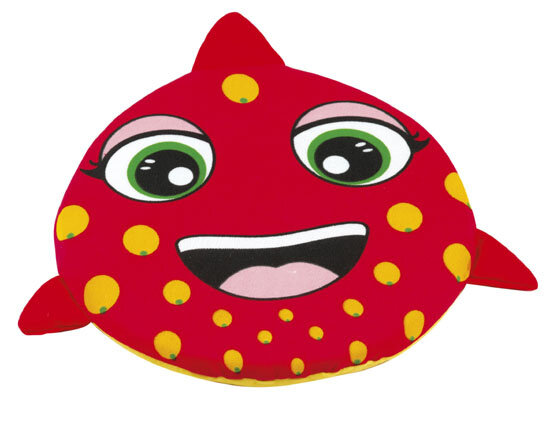 sponsdier junior 20 cm polyester rood/geel