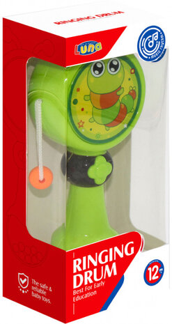 rammeldrum Frob muziek licht junior 17 cm groen