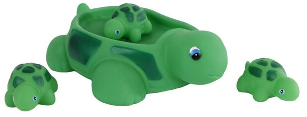 badfiguren schildpad junior 21 cm groen 4-delig