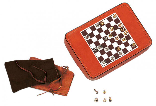 spellenset 27,5 x 24 x 5,3 cm bruin/wit 5-delig