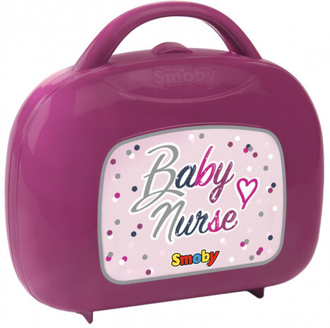 verzorgingskoffer Baby Nurse junior roze 13-delig