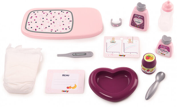 verzorgingskoffer Baby Nurse junior roze 13-delig