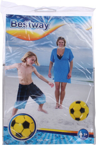 strandbal Sport 41 cm geel/zwart