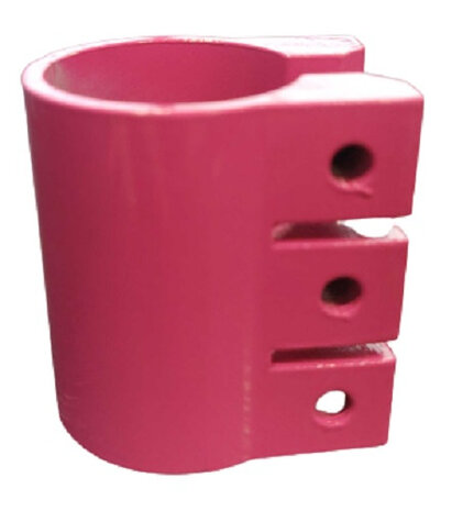 stuurklem staal roze
