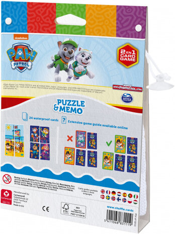 memory-badspel Paw Patrol waterproof blauw 24 stuks