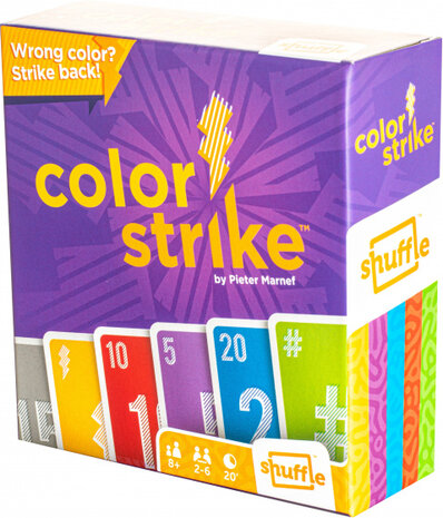 kaartspel Color Strike karton paars/groen 111-delig