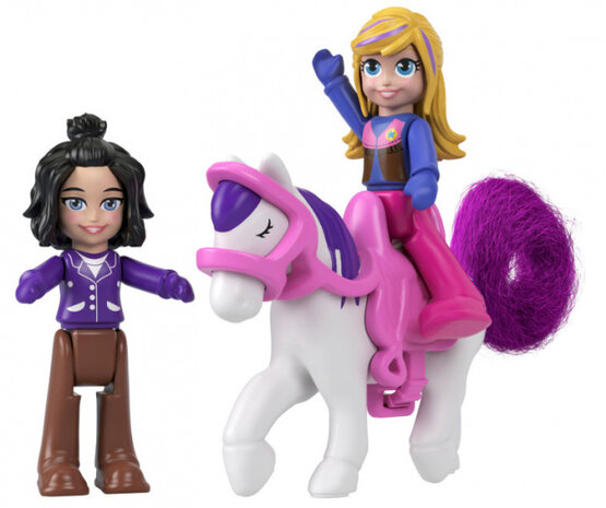 speelset Paardenshow junior 9 x 11,3 cm paars 7-delig