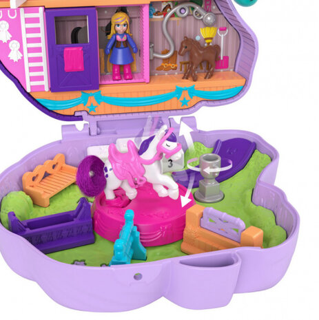 speelset Paardenshow junior 9 x 11,3 cm paars 7-delig