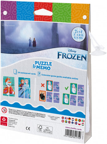 memory-badspel Frozen waterproof turquoise 24 stuks