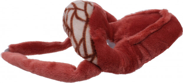 knuffel T-Rex hoofdband 17 cm pluche oranje