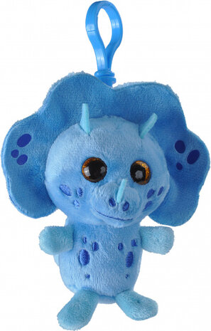 sleutelhanger bessengeur 10 cm pluche blauw