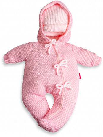 poppenboxpakje New Born 45 cm textiel roze 2-delig