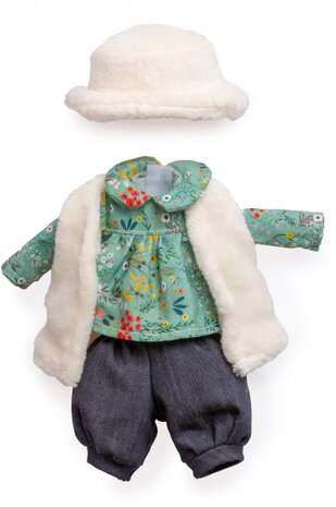 poppenkleding My Girl 35 cm textiel groen/wit 4-delig