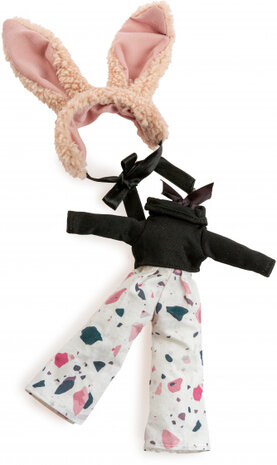 poppenkleding Luciana Matata 32 cm zwart/wit 3-delig