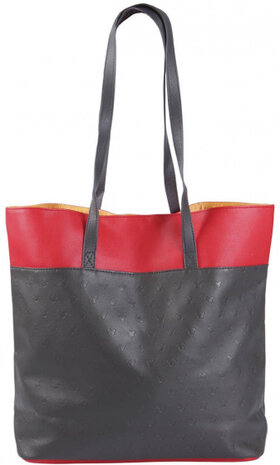 handtas Mickey 15 liter 38 x 32 cm PU grijs/rood