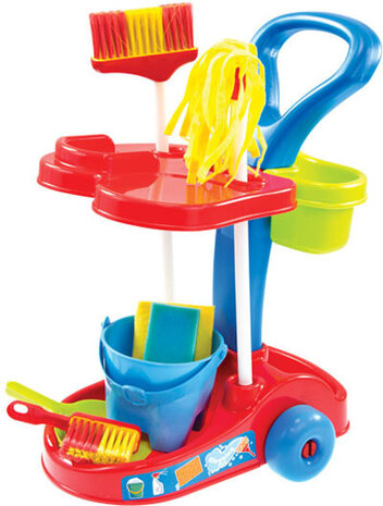 speelset Huishouden junior 56 cm rood/blauw 8-delig