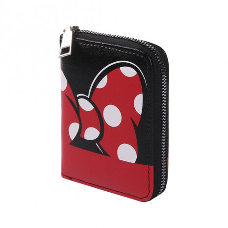 portemonnee Minnie Mouse 12 cm polyurethaan rood/zwart