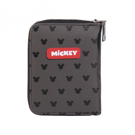 portemonnee Mickey Mouse 12 cm polyurethaan zwart