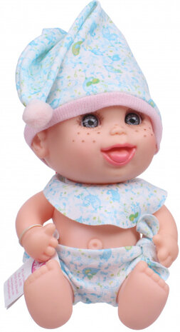 babypop Pecosetes meisjes 20 cm vinyl wit/lichtblauw