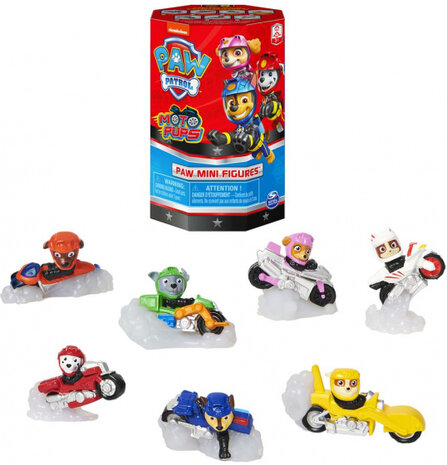 mini-speelfiguur Paw Patrol junior 5 cm rood/blauw