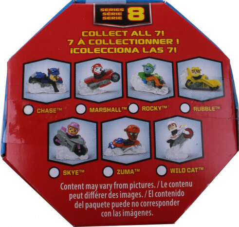 mini-speelfiguur Paw Patrol junior 5 cm rood/blauw