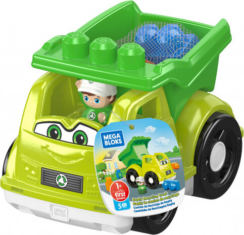 constructiespeelgoed Raphy Recyling Truck 6-delig
