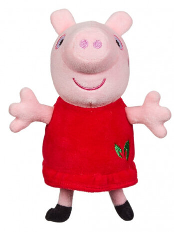 knuffel Peppa Pig Eco junior 20 cm pluche roze