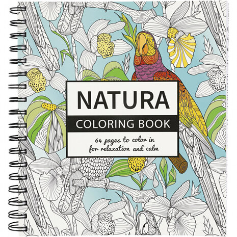 kleurboek Natura ringband 19,5 x 23 cm papier
