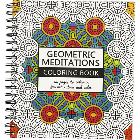 kleurboek Geometric Meditations 19,5 x 23 cm papier