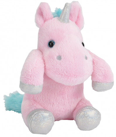 knuffeleenhoorn junior 13 cm pluche roze