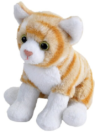 knuffelkat Tabby junior 13 cm pluche oranje