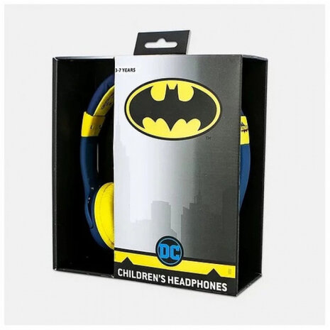 koptelefoon Batman 85dB jongens 15,5 cm 20W blauw/geel