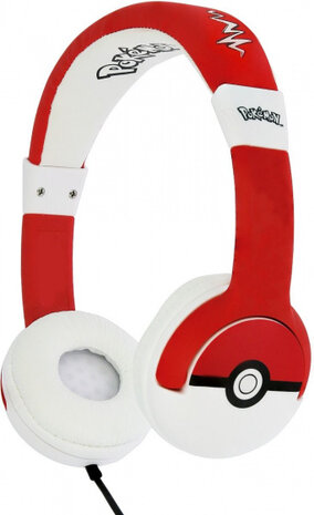 koptelefoon Pok&eacute;mon Pokeball junior 15,5 cm 20W rood/wit