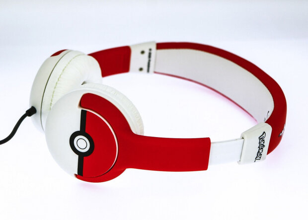 koptelefoon Pok&eacute;mon Pokeball junior 15,5 cm 20W rood/wit