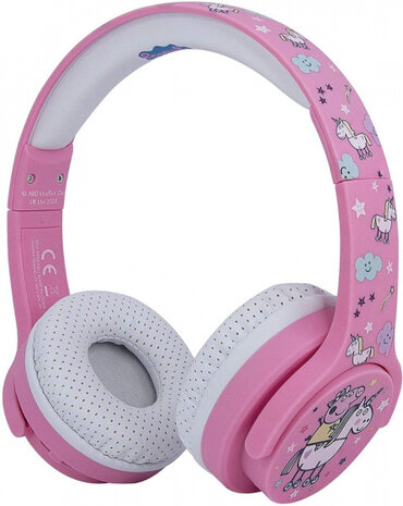 koptelefoon Peppa Unicorn bluetooth meisjes 85 dB roze