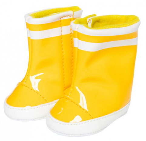babypoppenlaarzen 30-34 cm junior rubber geel/wit