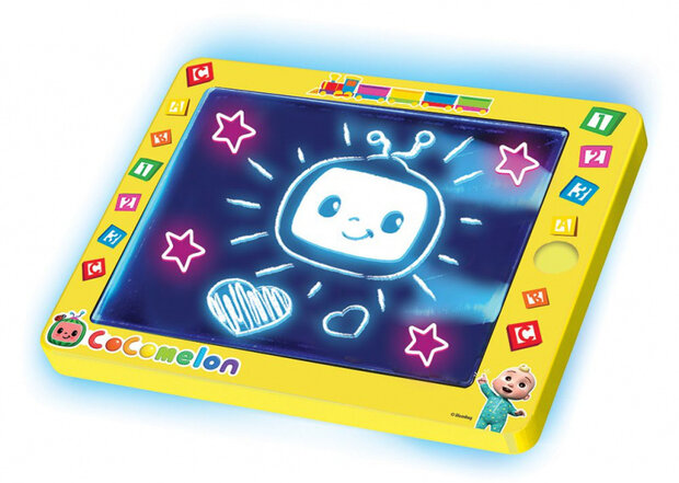 tekenbord lichtgevend led junior 35 cm geel 4-delig