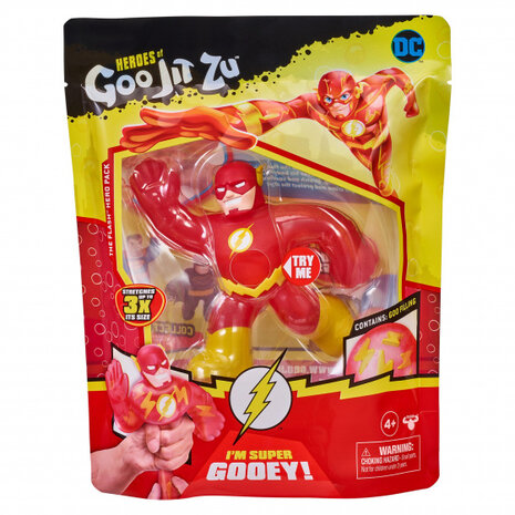 stretchfiguur DC Flash 14,5 x 13,5 cm rubber rood