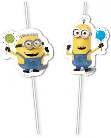 rietjes Minions Ballons Party 24 cm geel 6 stuks