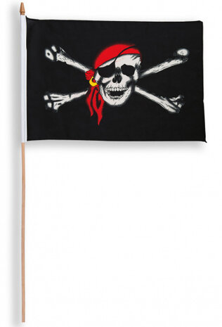 piratenvlag 60 x 45 cm zwart