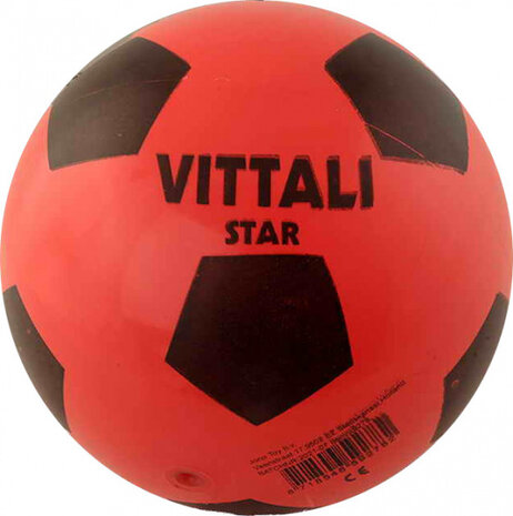 voetbal junior 18 cm rood