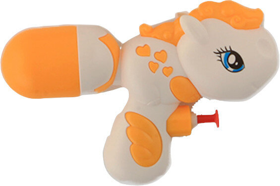 waterpistool paard junior 15 cm wit/oranje