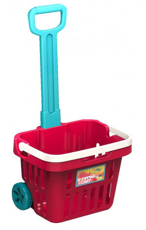 trolleywinkelmandje junior 30,4 x 56,5 cm rood 7-delig